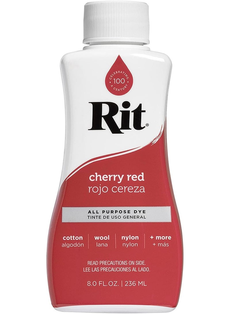 Rit All Purpose Liquid Dye - Cherry Red, 8 oz (Brand: Rit, Compatible Material: Wood, Plastic, Item Type: Fabric-Dyes, Color: Cherry Red)